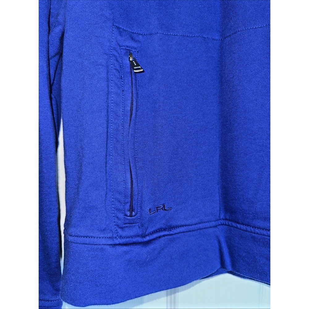 Ralph Lauren Royal Blue Crewneck Sweatshirt‎ - Women's Small Front Zip Pockets - Picture 3 of 7